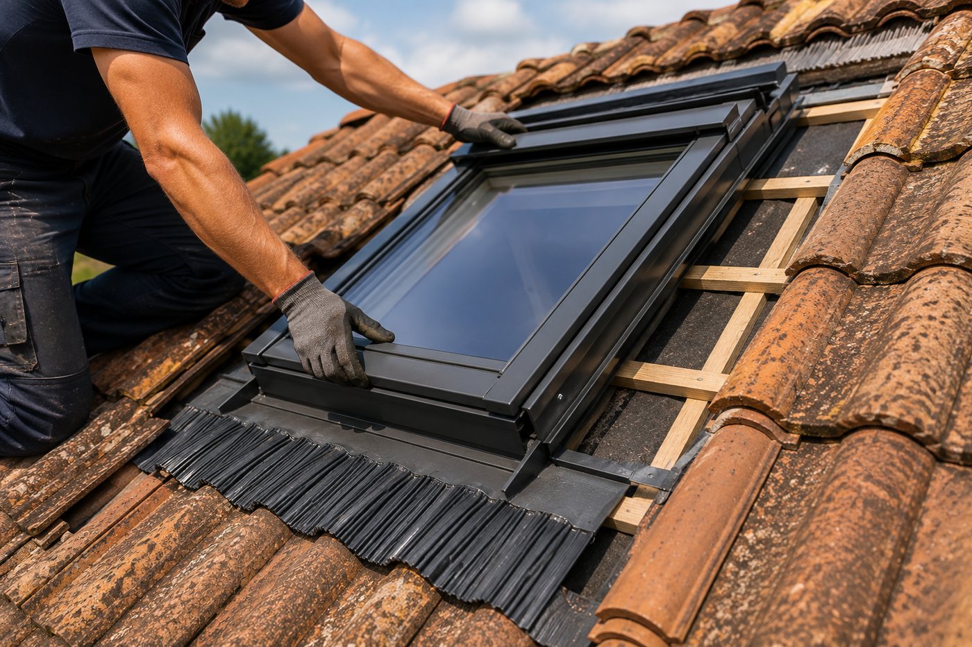 Installation et remplacement de Velux par BT Zinguerie à Campet-et-Lamolère